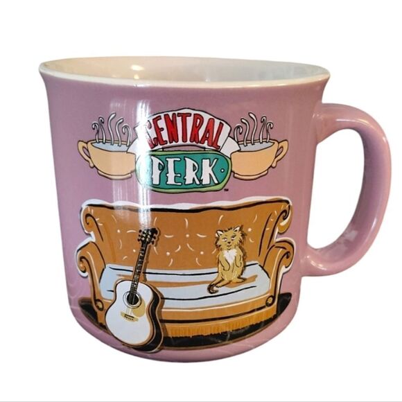 FRIENDS Purple Central Perk Smelly Cat 20 oz Oversized Coffee Mug Latte - Picture 10 of 17